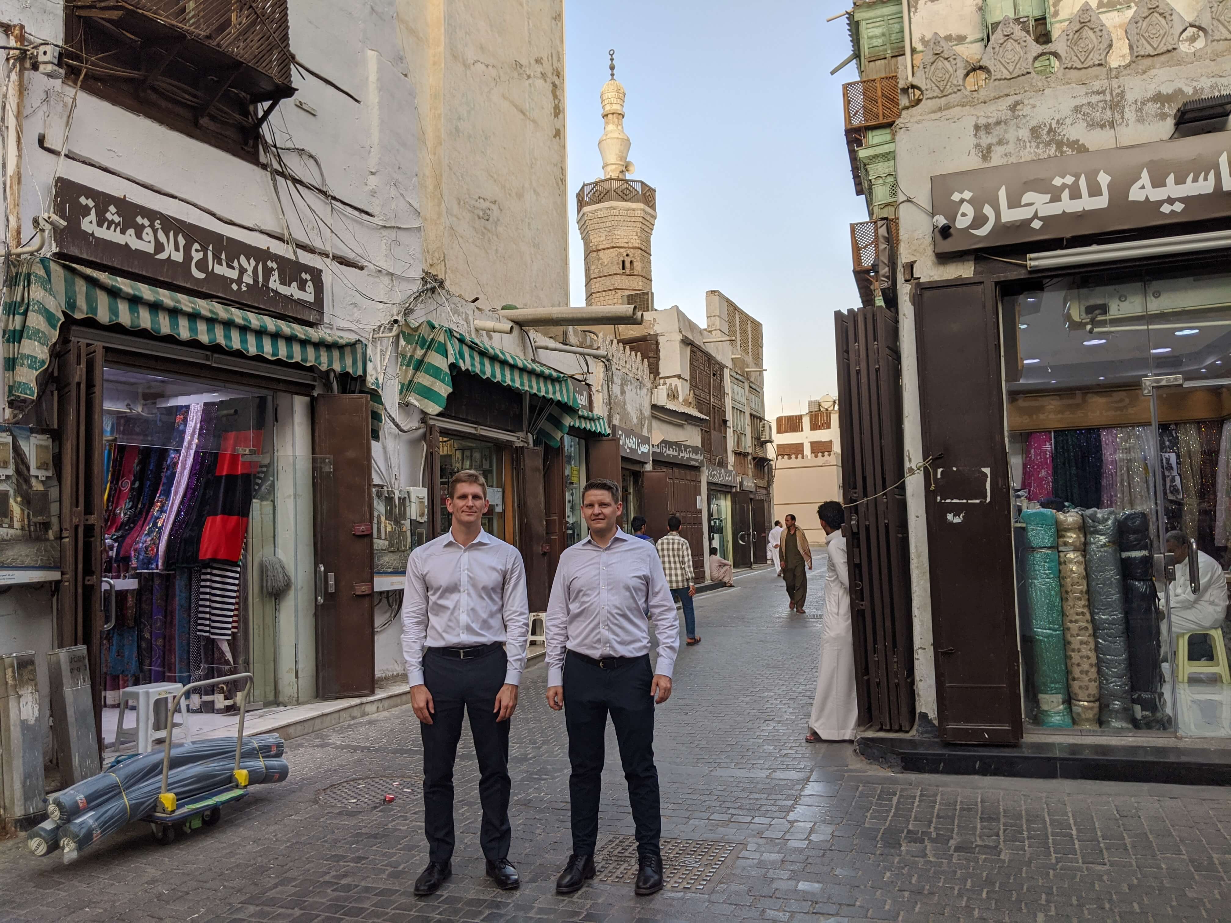 Evli Emerging Frontier fund investment team in Jeddah streets